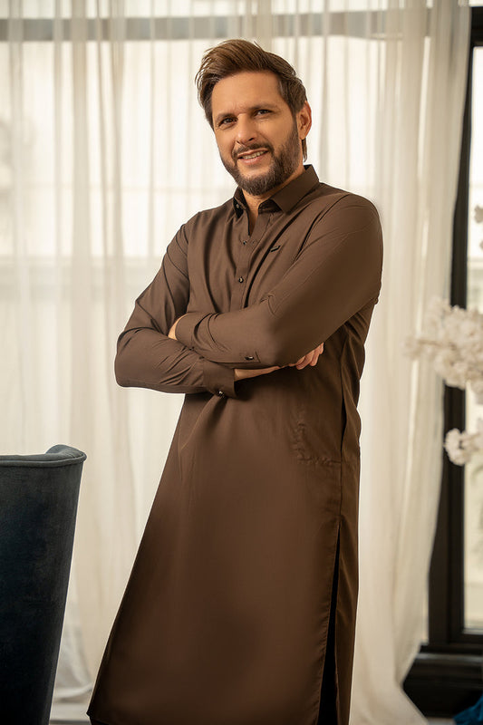 Choclate brown kameez shlawar  high quality